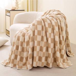lot 19654 image: TrellisJoy Throw Blankets for Couch,Cozy Blanket for Women, Cute Fleece Throw,Birthday Gifts for Women Men, Room Home Decor Throw Blanket,Cream Yellow,50 x 60