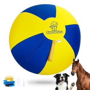 lot 19661 image: SHEENLULU 25 Herding Ball for Dogs & Horses, Large Dog Traing Ball with Handle, Big Collie Ball for Australian Shepherd, Blue Heelers, Medium to Large Breeds, Horse Ball for Outdoor Play