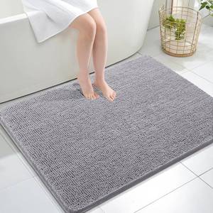 lot 19673 image: OLANLY Large Bathroom Rugs 40x32, Extra Soft Absorbent Chenille Bath Rugs, Rubber Backing Quick Dry, Machine Washable Bath Mats for Bathroom Floor, Tub and Shower, Home Decor Accessories, Grey