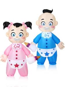 lot 19677 image: Poen 2 Pcs Inflatable Blow up Costume for Adult 96 Baby Costume for Baby Shower Cosplay Gender Reveal Party(Baby)