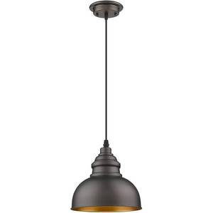 lot 19681 image: FLALINKO Farmhouse Mini Pendant Lighting Over Island, Industrial Adjustable Height Ceiling Light Fixture, Bronze Round Hanging Fixture for Dining Room, Bedroom, Living Room, Restaurant, Bar