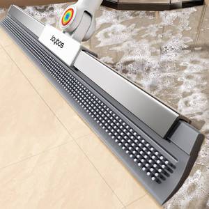 lot 19695 image: Floor Squeegee for Concrete Floor, Squeegee for Floor with 180° Rotating Head & 63 Long Handle, Garage Squeegee Broom for Epoxy Floor, Pet Hair, Water Removal, Bathroom Tile, Shower Glass, Carpet