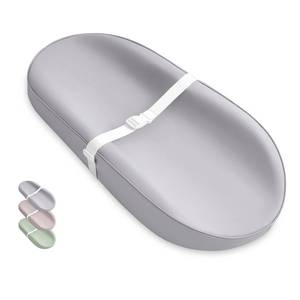 lot 19712 image: Blissful Diary Vegan Leather Baby Changing Pad with Waterproof & Wipe-Clean PU Cover, Avocado Size Cozy Diaper Changing Pad for Dresser and Table, Light Gray