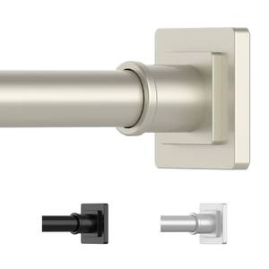 lot 19729 image: UIOSANRT Brushed Nickel Shower Curtain Rod 31-79 Inches Non-Slip Shower Rod Tension Mounted No Drill Tension Shower Curtain Rods Spring Tension Rod for Windows Bathroom