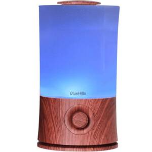 lot 19736 image: BlueHills Premium 2000 ML XL Essential Oil Diffuser Aromatherapy Humidifier for Large Room Home 40 Hour Run Huge Coverage Area 2 Liter Extra Large Capacity Diffuser High Mist Dark Wood Grain E003