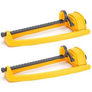 lot 19741 image: Lawn Sprinkler, 2 Pack Garden Oscillating Sprinkler for Yard Covers up to 2,600 sq.ft, Oscillating Watering, Garden Tool, Built-in Spray Jet Cleaning Needle
