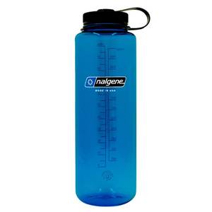 lot 20383 image: Nalgene 48 oz Wide Mouth Water Bottle  BPA-Free, Durable & Leak Proof, Large & Lightweight for Hiking, Gym & Sports, Blue