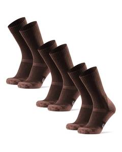 lot 20395 image: DANISH ENDURANCE Merino Wool Hiking Socks for Men & Women, Anti-Blister Socks for Outdoors, Oak Brown, Medium