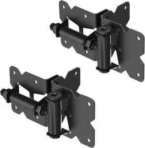 lot 20417 image: JZVXX Carbon Steel Self Closing Gate Hinges, Vinyl, Wooden Gate Hinges for Wooden or Vinyl Fence Gate, Spring Loaded - Black