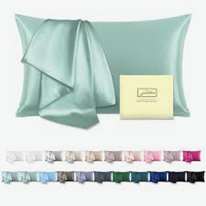 lot 12018 image: Lyshin Mulberry Silk Pillowcases Set 20x26in