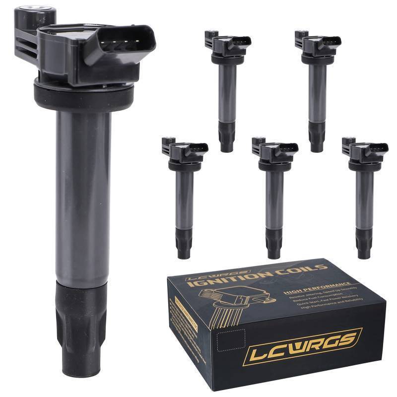 lot 58609 image: Set of 6 Ignition Coil Packs for 3.3 V6 2004 2005 2006 2007 2008 Toyota Sienna Highlander Solara Lexus RX330 ES330 RX 330 ES 330 Coils 3.3L Replaces UF506 9008019025 - Retail $64