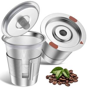 lot 19549 image: Reusable k Cup Coffee Filters,Universal stainless steel Refillable k Cups Filter Use for Keurig 2.0 and 1.0 Coffee Makers-brewers (2 stainless steel) - Retail $13