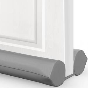 lot 19565 image: Comfyanno Under Door Draft Stopper - Bottom Door Gap Filler & Seal - Fits 24 to 30 Door, Block Cold Air, Noise, Sound, Wind, Bugs, Easy to Install, Double Side Block, No Adhesive, Gray - Retail $20