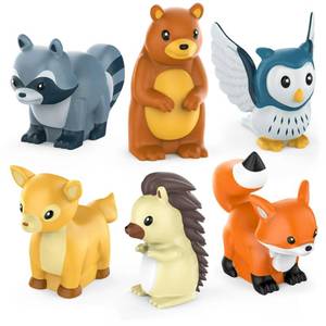 lot 19571 image: Tub Works� Woodland Animals Watertight Baby Bath Toys, 6 Pack  Sealed, No Hole Bath Toys Design Keeps Moisture Out  Soft, Squeezable & Float on Water  Easy-Grip Toddler Bath Toy Set for Kids Bath - Retail $14