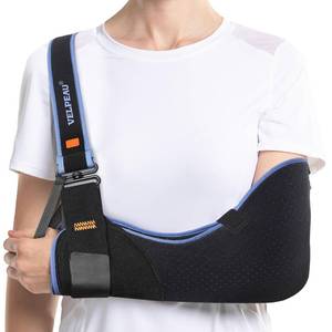 lot 20430 image: Velpeau Arm Sling Shoulder Immobilizer for Women and Men, fit Left or Right Arm - Rotator Cuff Support Brace - Medical Sling for Shoulder, Clavicle, Elbow Injury (Comfort type, Large Bust 33.5��-41��) - Retail $27