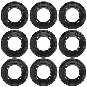 lot 20444 image: GENHAKON 9 PCS 8 Inch Black Lazy Susan Turntable Bearing Plate, Easy Installation, Solid Metal Construction, for Home and Industrial - Retail $36