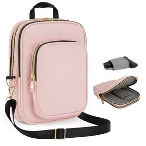 lot 20450 image: BLACK, NOT PINK SEE PHOTOS Fonwill Soft Pistol Case,Cncealed Carry Purse for Women,Crossbody Gun Bag,Gun Case with Shoulder Strap for Shooting, Hunting,Target Sports(Black)