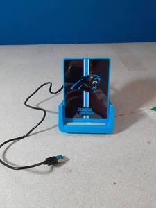lot 20453 image: SOAR NFL Cell Phone Wireless Charging Stand V.4, Carolina Panthers - Retail $32