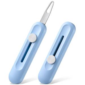 lot 20454 image: Gulfmew 2 Pack Needle Threaders for Hand Sewing, Automatic Embroidery Needle Threader for Embroidery Floss, Yarn, Sewing Machine, Retractable Wire and Finger Grip, Easy Threading for Senior Beginner - Retail $10