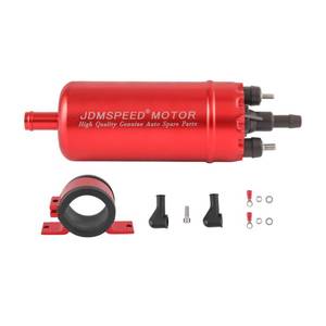 lot 20456 image: Universal External In Line Fuel Pump High Pressure With Mounting Bracket Clamp 12V Gasoline Fuel Injection Pump Replacement 0580464070 0580453911 0580463017 Red Electric Injection Systems - Retail $36