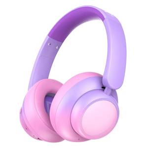 lot 20472 image: Candy Bila Active Kids Noise Cancelling Headphones, 60H Play Time Kids Bluetooth Headphones, Volume Limited, Bluetooth 6.0, USB C Charging, Headphones for iPad Tablet Airplane,Gradient Pink - Retail $27