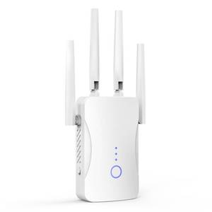 lot 20477 image: 2026 WiFi Extender Signal Booster - 2.4GHz 300Mbps WiFi Booster for Home, Covers Up to 9999 Sq. Ft, Easy Setup, Ethernet Port & Access Point, Stable Internet Performance with 60 Devices ��White�� - Retail $25