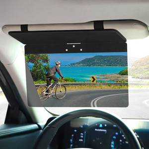 lot 20491 image: NAZZO Sun Visor Extender for Cars, Adjustable PC Sunshade Lens, Car Sun Visor Extension Blocker, Glare, UV, Stray Light, Snow Blindness Protector, Safe Driving, Universal for Car SUV, Black - Retail $23