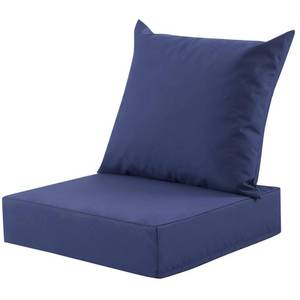 lot 20509 image: Stain See Photos MuaMelop Outdoor Deep Seat Cushion Set, 24x24 Inch Water-Resistant & Fade-Resistant Outdoor Chair Cushions, Patio Furniture Cushions with Removable Cover for Patio Chair, Sofa,Navy Blue (Set of 1) - Retail $50