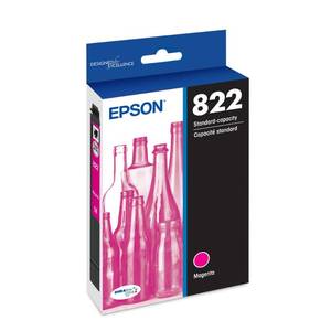 lot 21442 image: EPSON 822 DURABrite Ultra Ink Standard Capacity Magenta Cartridge (T822320-S) Works with WorkForce Pro WF-3820,3823, 4820, 4830, 4833, 4834 - Retail $14