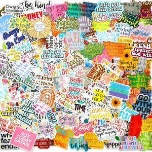lot 21449 image: Outus Inspirational Quote Stickers Bulk for Adults Women Positive Motivational Water Bottle Stickers Waterproof Vinyl Decals for Laptop Journal Scrapbook Computers Teachers Mental Health Gifts - Retail $6