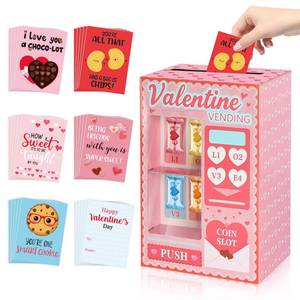 lot 21451 image: Sereliy Valentines Boxes for Kids Classroom, Valentines Card Box with 25 Cute Cards, Valentine Day Box for Girls Boys School Exchange, Valentines Boxes for Kids for Classroom Party Supplies - Retail $10