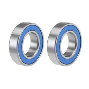 lot 21459 image: uxcell 6902-2RS Deep Groove Ball Bearings 15mm x 28mm x 7mm Double Sealed Chrome Steel Blue Cover P6(ABEC3) 2pcs - Retail $7