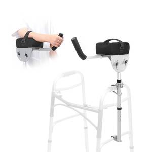 lot 21461 image: 1 pcs Walker Platform Attachment with Adjustable Padded Cuff - Walker Platform Accessory to Preventing The Bracket from Sliding Down - U-Shaped Clamp Design Compatible with Most Walkers on The Market - Retail $49