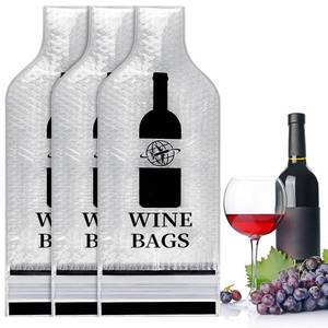 lot 21464 image: Wine Bags for Travel, 3 Set Reusable Wine Bottle Travel Protector Bags, Double Layer Leak Proof Wine Travel Bags for Wine Bottles Airplane Car Cruise Safety Impact Resist, Wine Sleeves for Suitcase - Retail $10