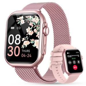 lot 21468 image: Smart Watch for Women Men Fitness 1.85 Smart Watch with 30 Days Battery Life MakeRecive Call Heart Rate SpO2 Sleep Monitor 120 Sport IP68 Waterproof Fitness Tracker Watch for iPhone Android - Retail $38