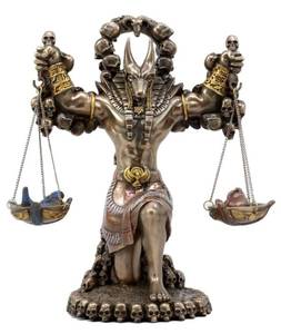lot 21495 image: Pacific Giftware Ancient Egyptian God of Underworld Anubis Guardian of Scales Figurine 8.5 Inches (Bronze) - Retail $39