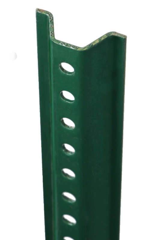 lot 142 image: 2 Green Steel U Channel Posts - Great for signs, fences etc 8 x 2