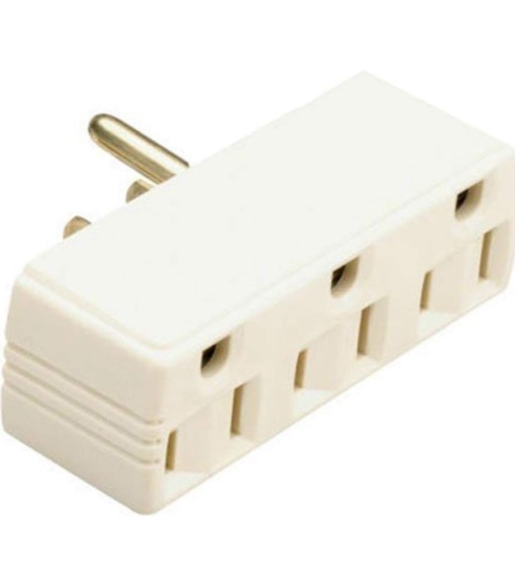 lot 289 image: Bundle of 3 Legrand Pass & Seymour 697WCC20 15 Amp Triple Tap Adapter, Convert One Outlet to Three, White