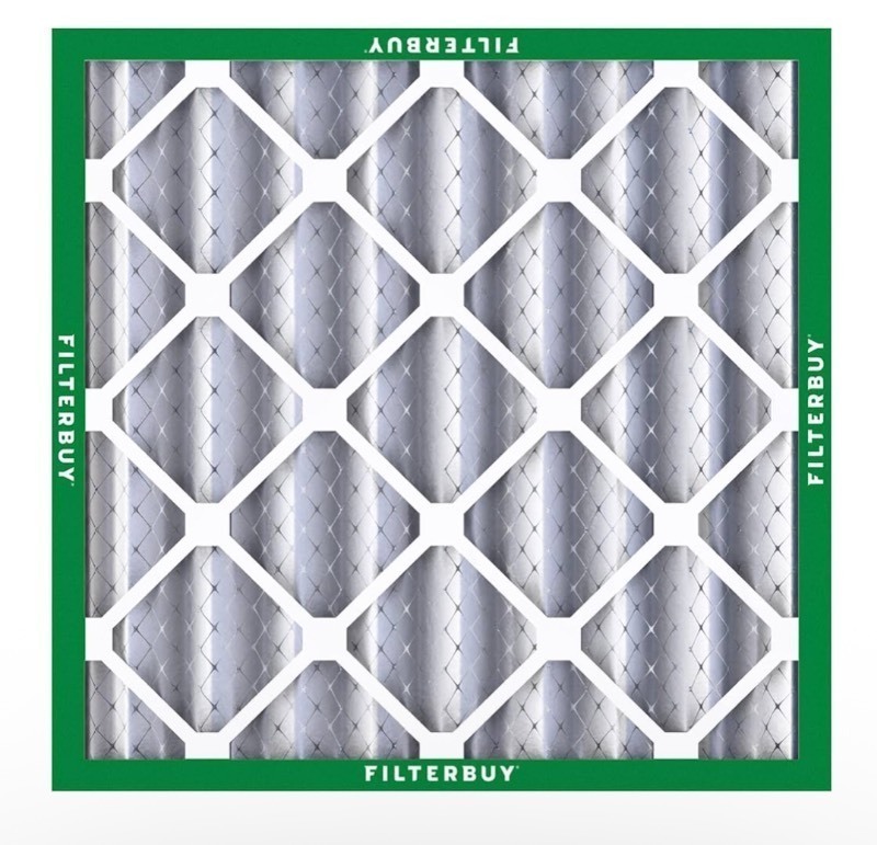 lot 186 image: Filterbuy 20x20x4 Air Filter M11 Essential Dust & Allergy Defense (2-Pack), Electrostatic Pleated HVAC AC Furnace Filters Replacement (Actual Size 19.50 x 19.50 x 3.63) - Sm Crease on edge