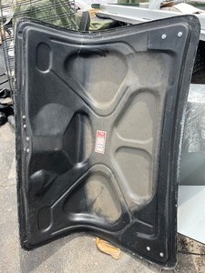 lot 170 image: Replacement Fiberglass Chevy Trunk Cover - see all images sm crack - Black - Possible for 55,56 or 57