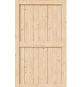 lot 50 image: Spruce Burlywood Barn Door 36 x 84 H-Shape Retails $200