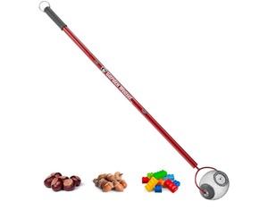 lot 74 image: GARDEN WEASEL Small Nut Gatherer Roller  Nut Collector Tool for Acorns, Buckeyes, and Small Debris  Yard Picker Upper with Durable Steel Cage and Ergonomic Handle