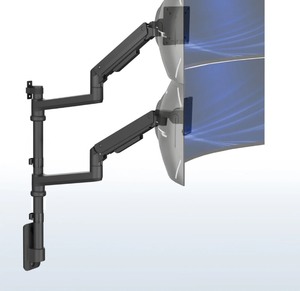 MOUNT-V120K Pneumatic Arm Dual Ultrawide Monitor Wall Mount - Up to 49" *Retails $140*