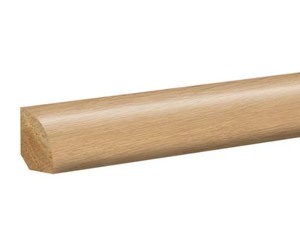 lot 29 image: Bundle of 9 Frappe 0.62 in. T x 0.75 in. W x 94.5 in. L Textured Wood Look Laminate MouldingTrim Quarter Round Molding