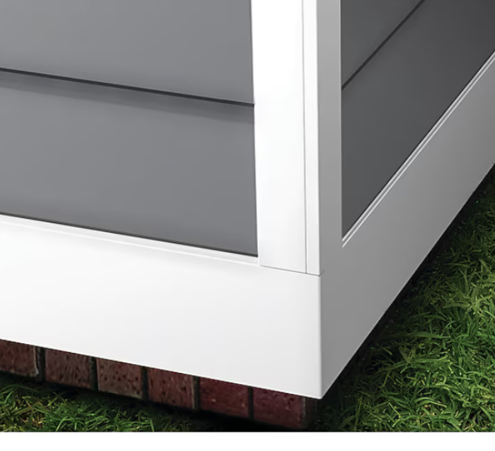 lot 219 image: Weather Proof White Rectangle Trim PEXCO Material 8 x 3
