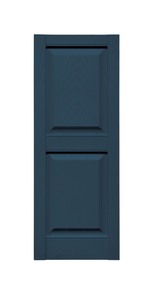 lot 98 image: 14-34 in. x 39 in. Raised Panel Shutter Classic Blue #036 - 1 Pair