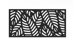 lot 73 image: Freedom 4-ft x 2-ft Sanibel Black Polypropylene Decorative Screen panel - 1 Piece