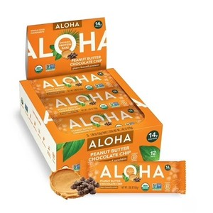 Aloha, Plant Based Protein Bars, Peanut Butter Chocolate Chip (Pack of 12)