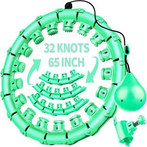 lot 5294 image: Infinity Weighted Hoop with 32 Links(62 Inch),Weighted Hoop for Adults Weight Loss, Infinity Fitness Hoop Plus Size, for Women Smart Exercise Equipment