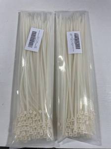 lot 5404 image: 2 Packages Heavy-Duty Self-Locking Nylon Zip Ties 100-Pack (10.24), 48lb Tensile Strength, Extreme Temp (-40  to 200 ), UV & Weather Resistant Indoor Outdoor Cable Ties for Fence & Wire Ducts